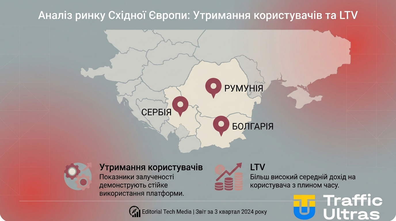 Карта цільових ГЕО для заливу на слот 40 Vampire Beast: Болгарія, Румунія, Сербія.