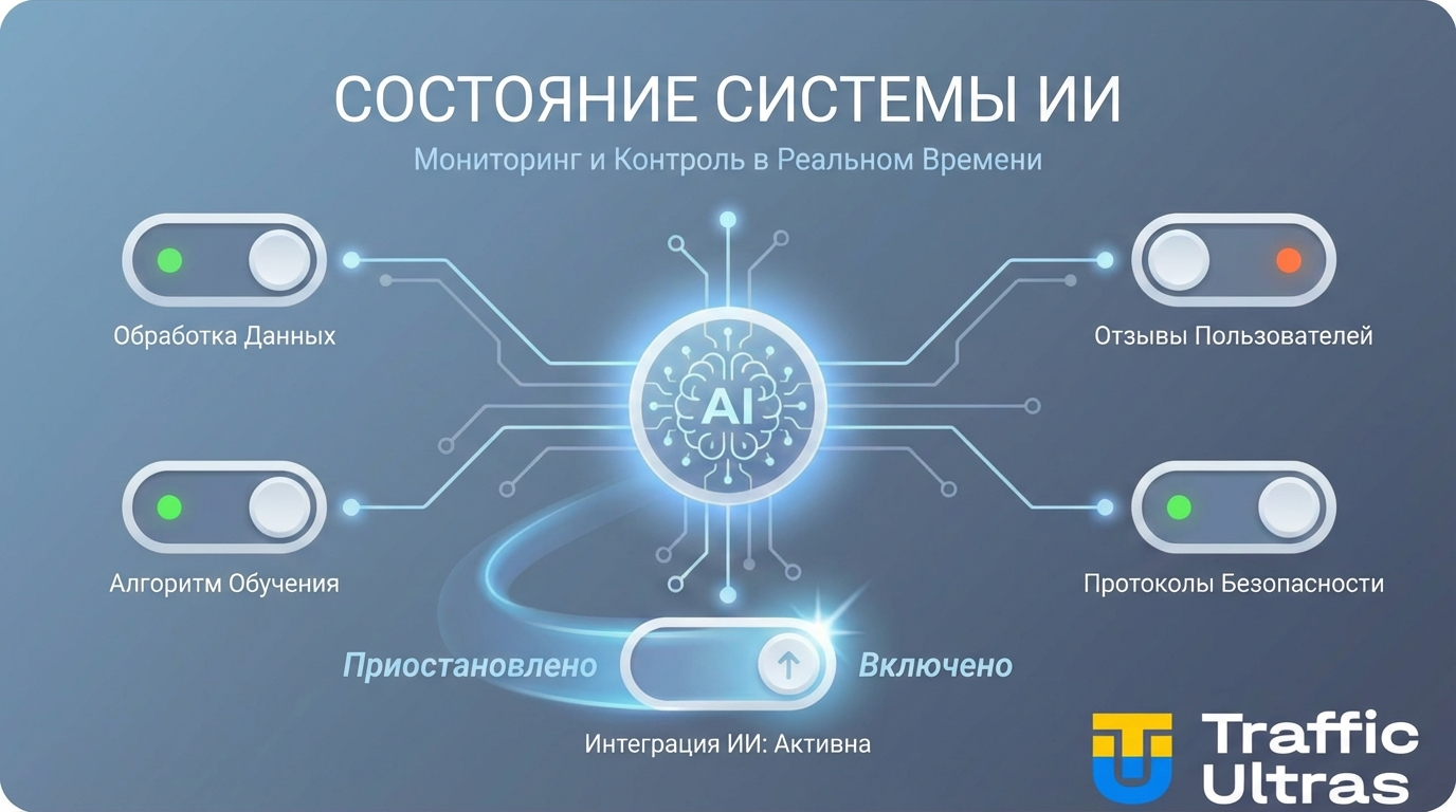 Инфографика процесса автоматической активации ключевых слов в Google Ads 2026.