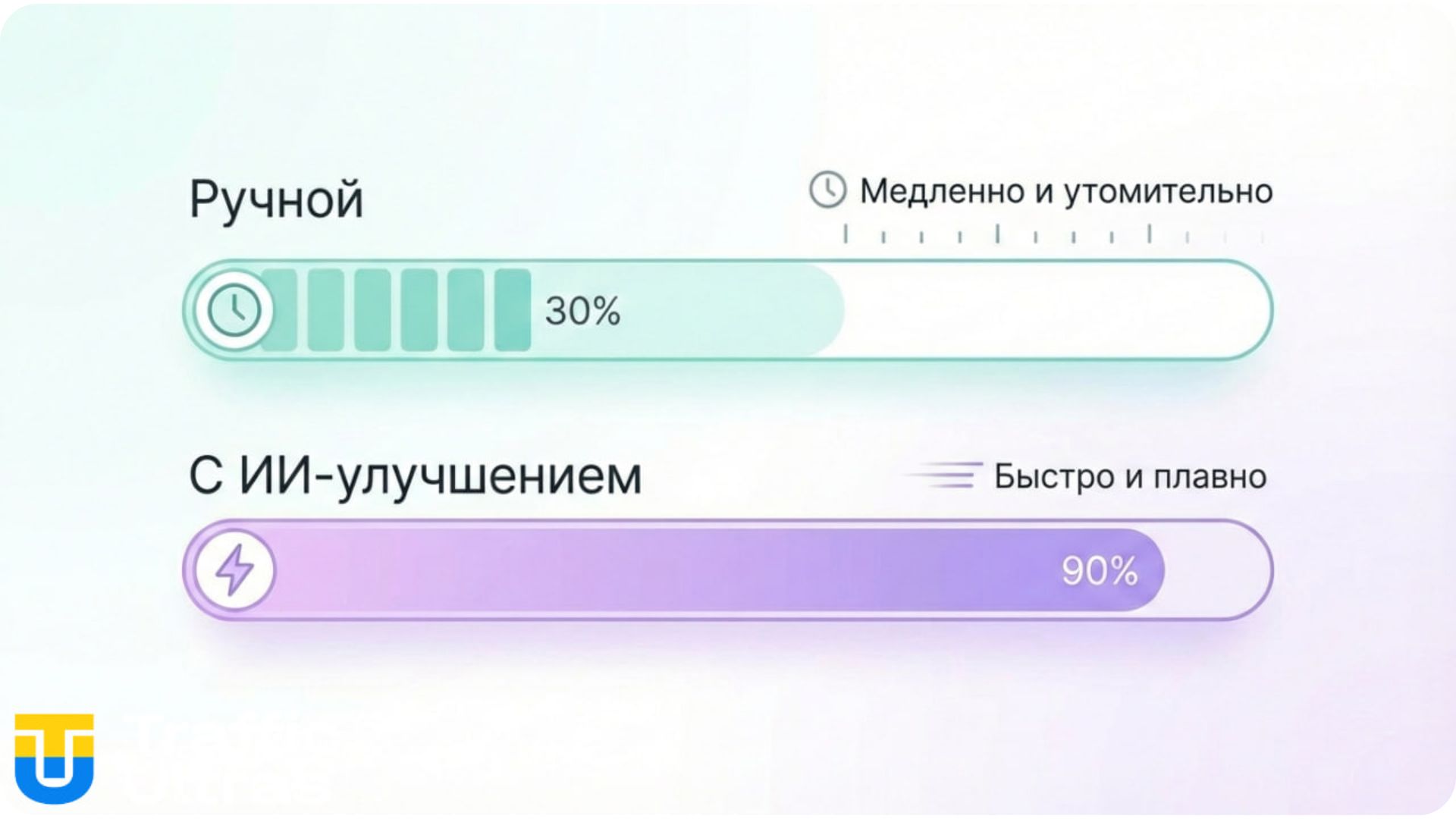 Сравнение скорости работы дизайнера с ИИ и без: автоматизация рутины.