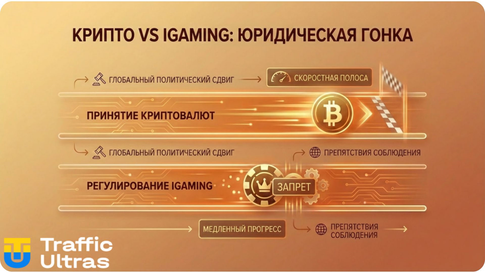 Сравнение темпов легализации крипторынка и казино в Украине.