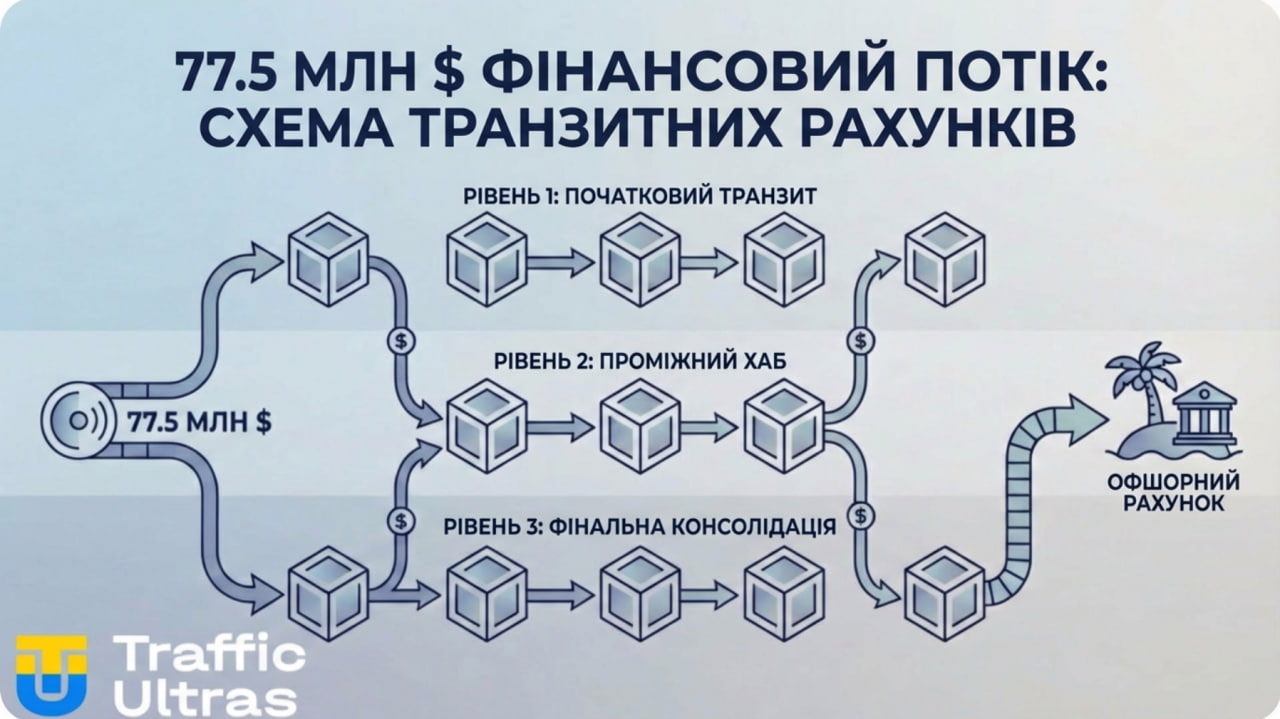 Схема відмивання грошей через транзитні рахунки в турецькому беттінгу.