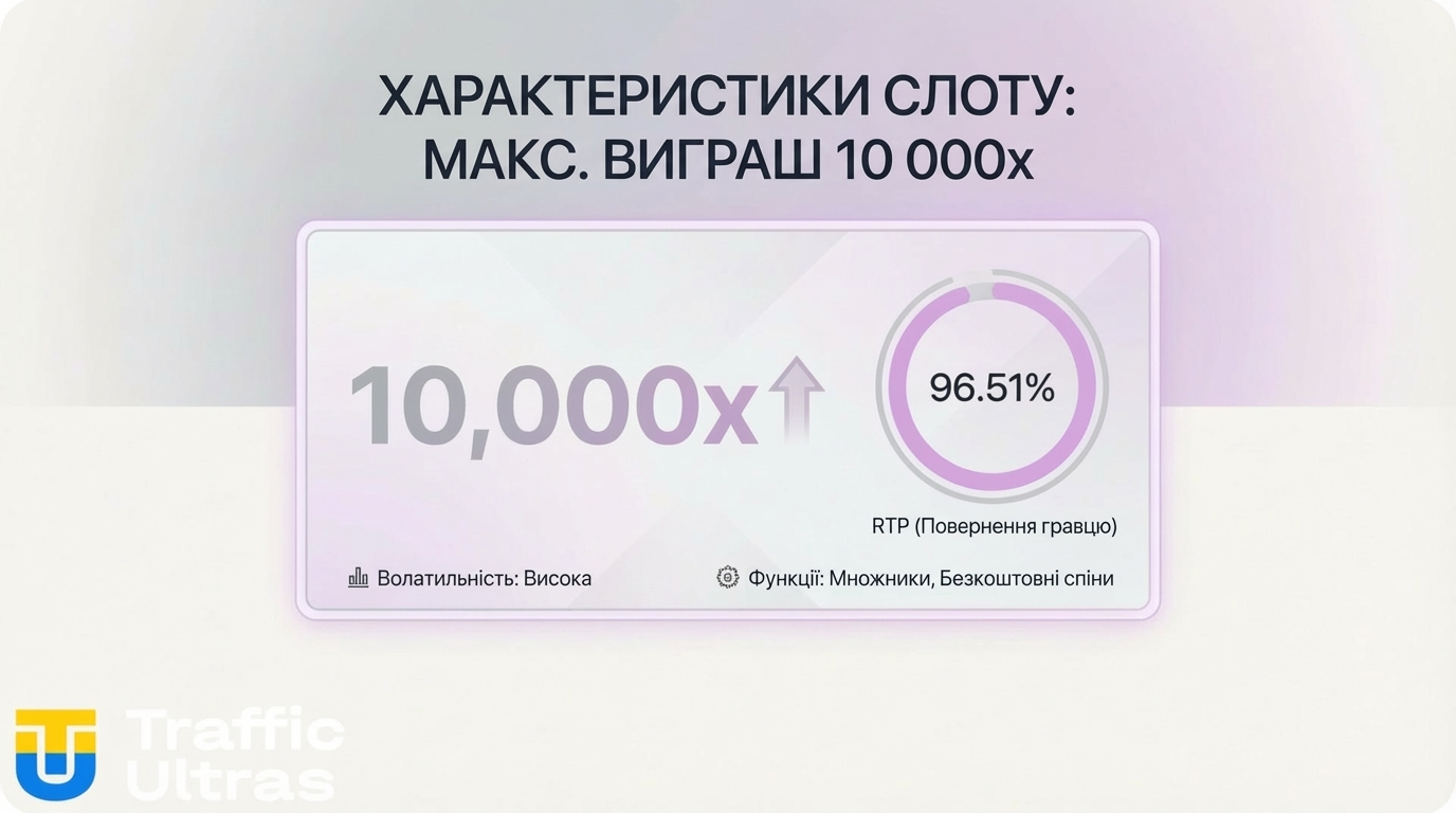  Технічні характеристики Haunted Crypt: 10,000x та висока волатильність.