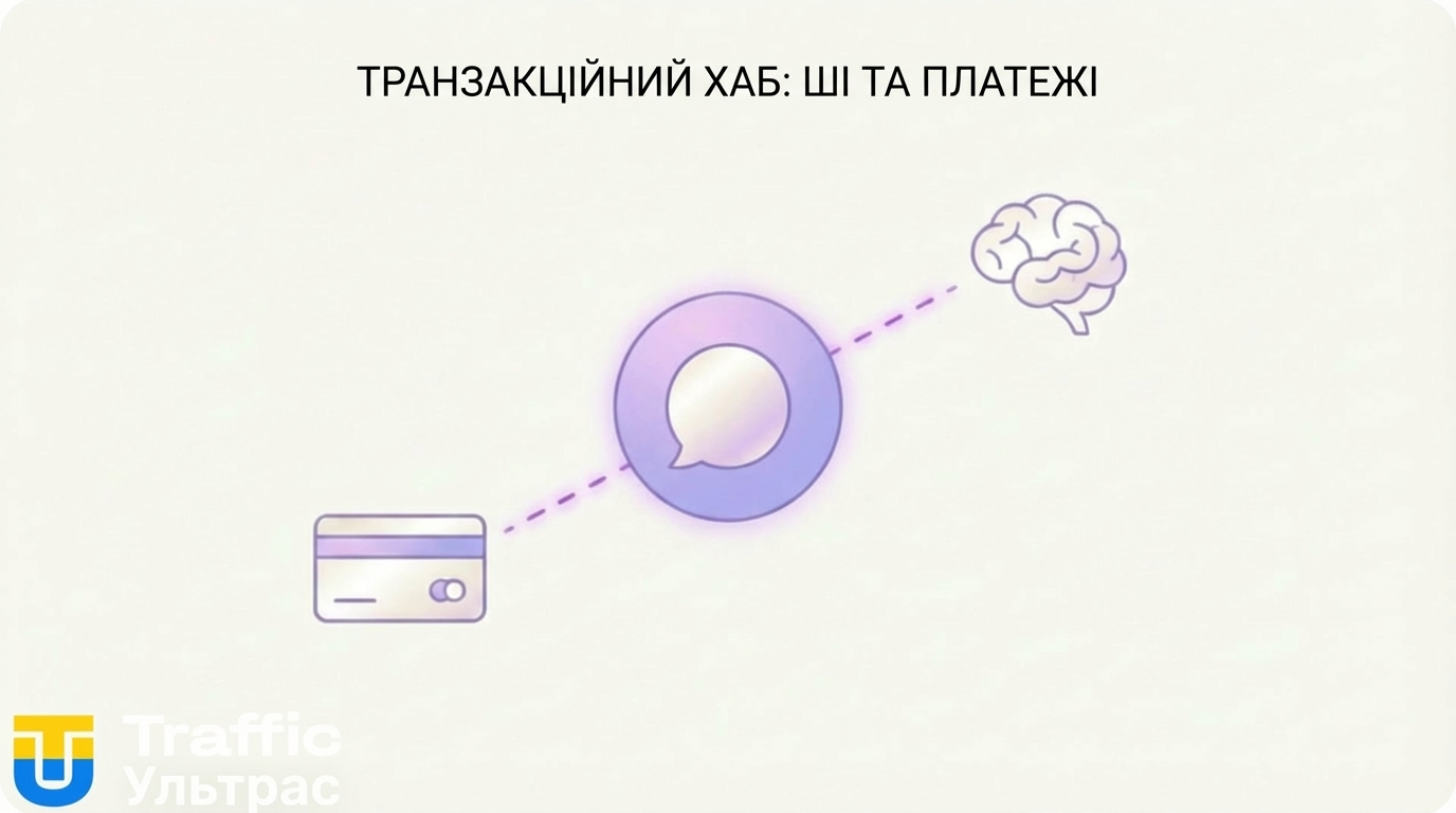 Схема інтеграції платіжних систем та ШІ в месенджери.