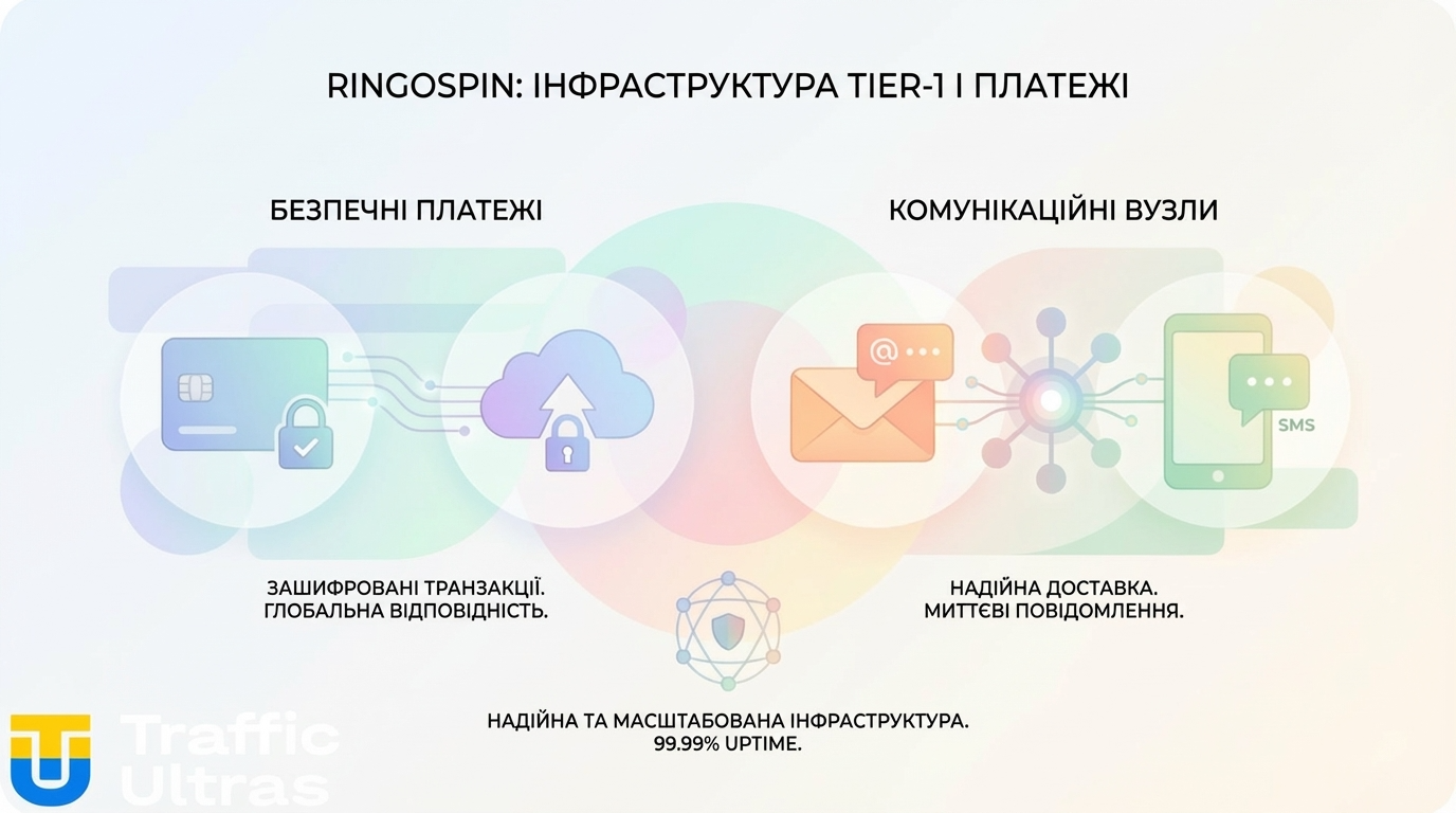 Інфраструктура бренду RingoSpin: локальні платежі та Retention-система.
