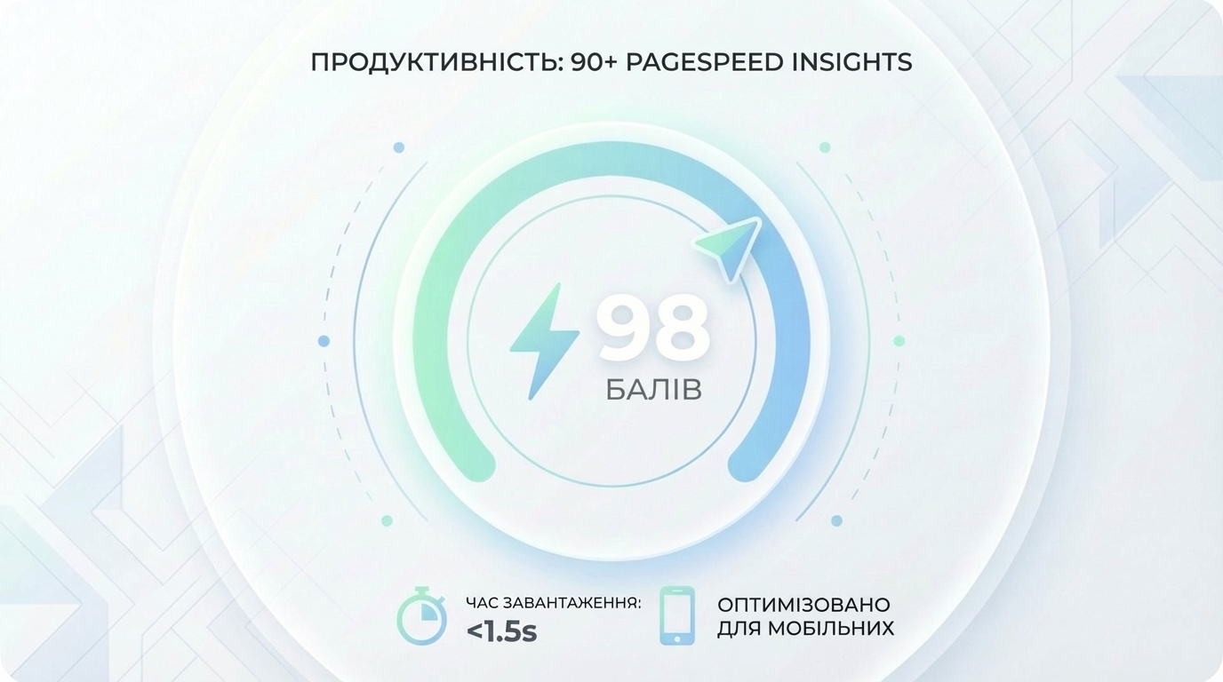 Показники швидкості завантаження лендингів Lovable у PageSpeed Insights.