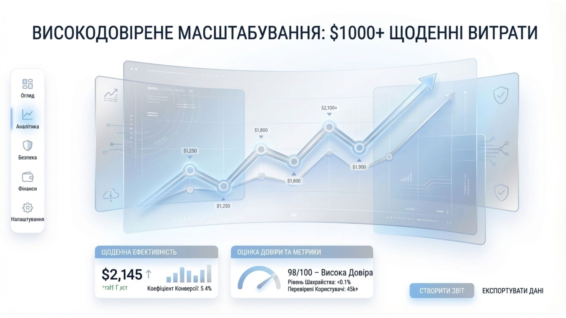 Графік масштабування спенду в Google Ads після сертифікації.