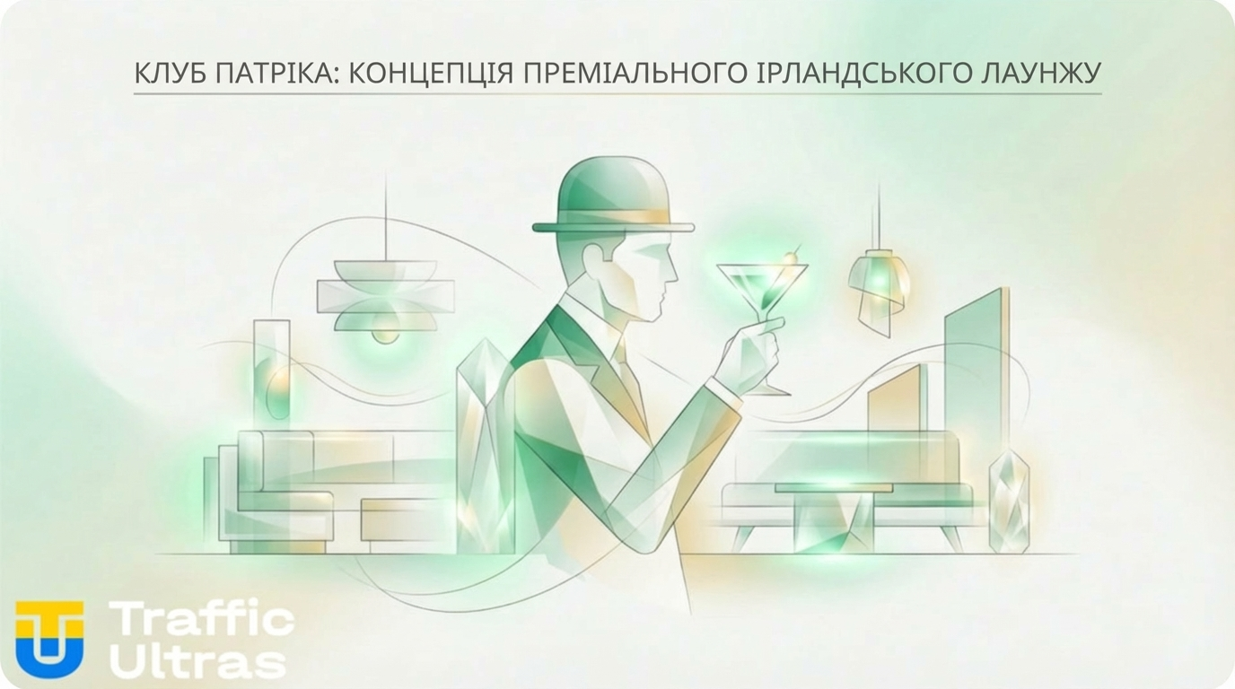 Інфографіка Traffic Ultras: преміум концепція слота Patrick's Club від Evoplay.