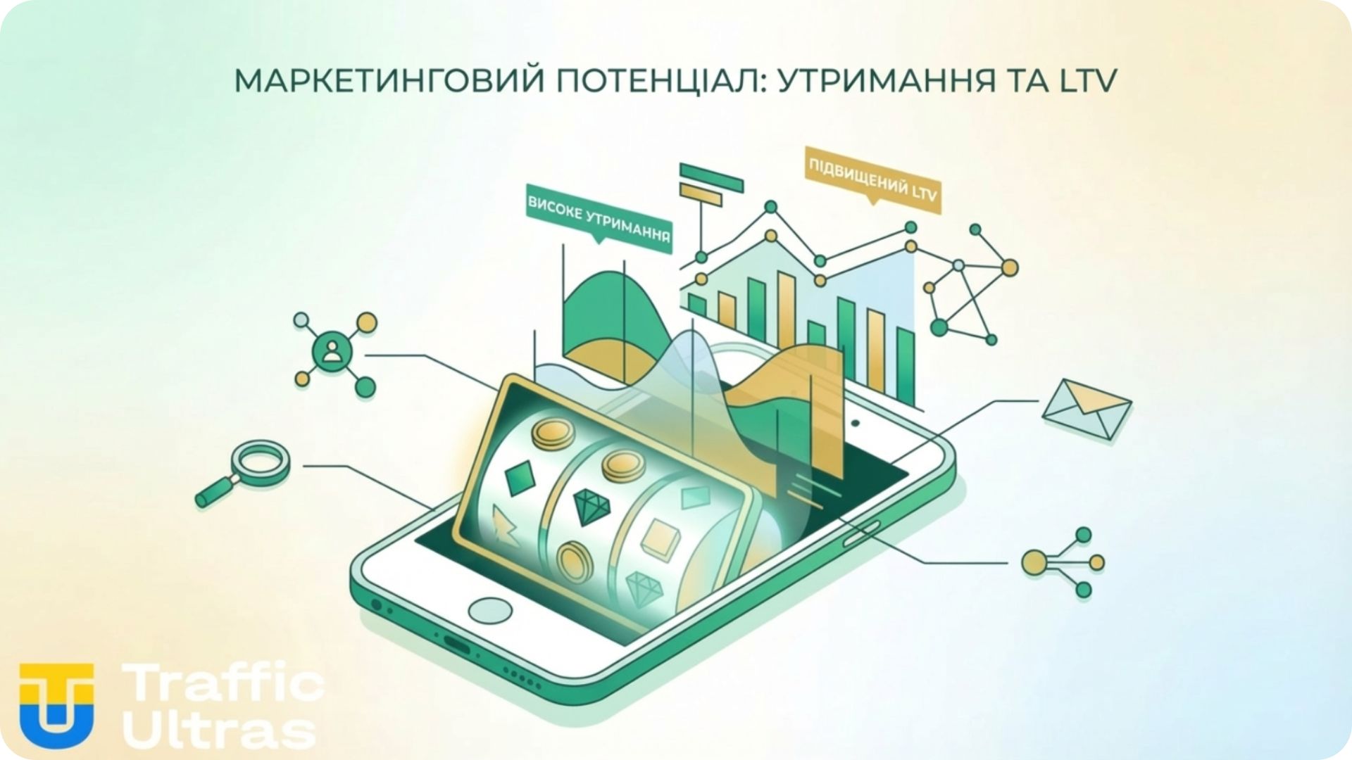  Аналітика Traffic Ultras: утримання (Retention) та LTV слота Patrick's Club для арбітражу.