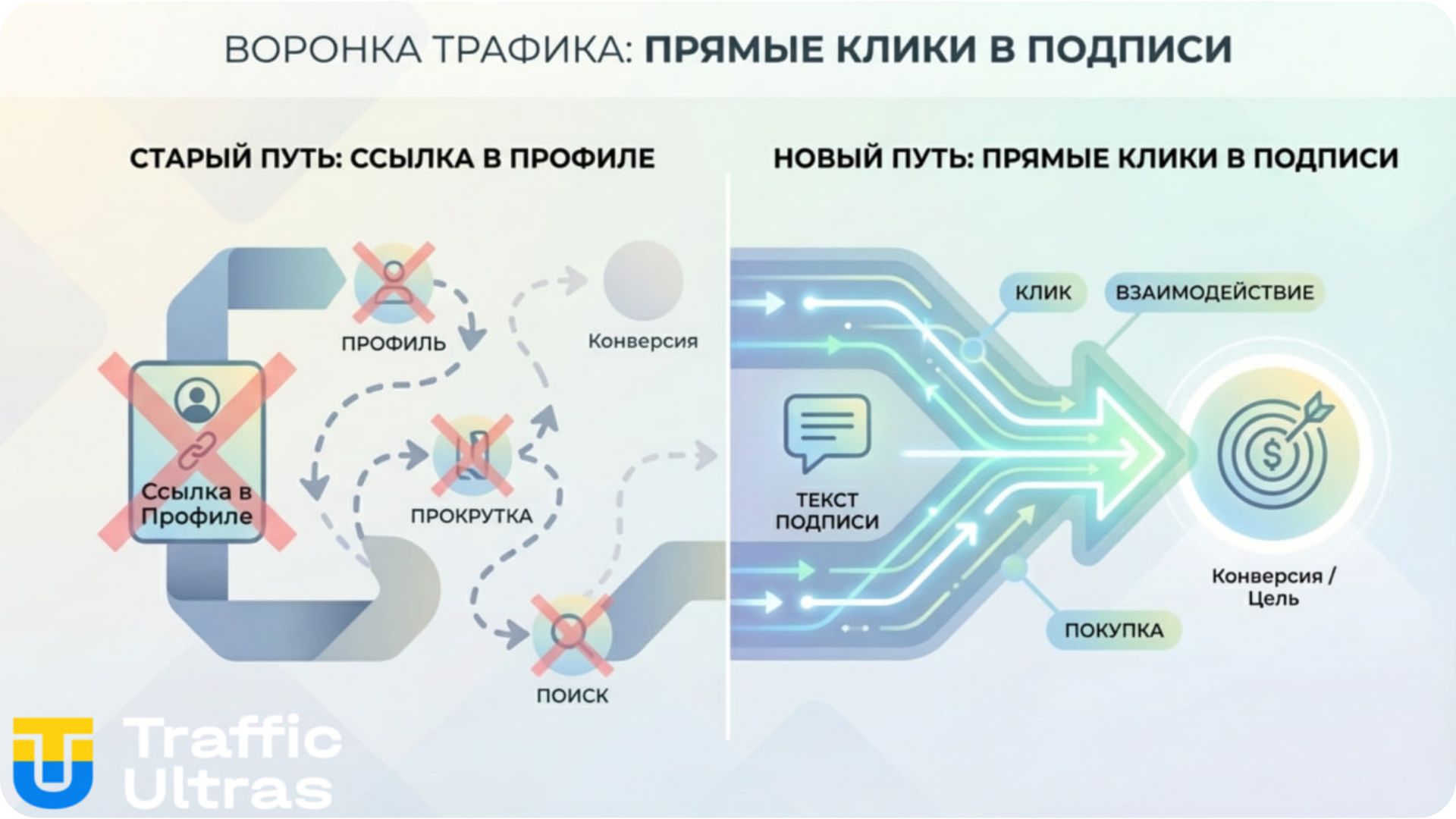 Сокращение воронки трафика в Инстаграм: рост CTR за счет прямых ссылок.