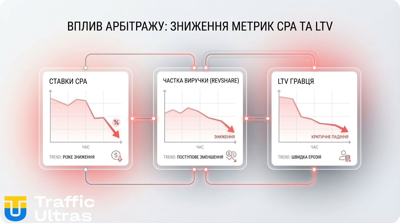  Схема Traffic Ultras: Падение метрик CPA, RevShare и LTV из-за нового налога в Колумбии.