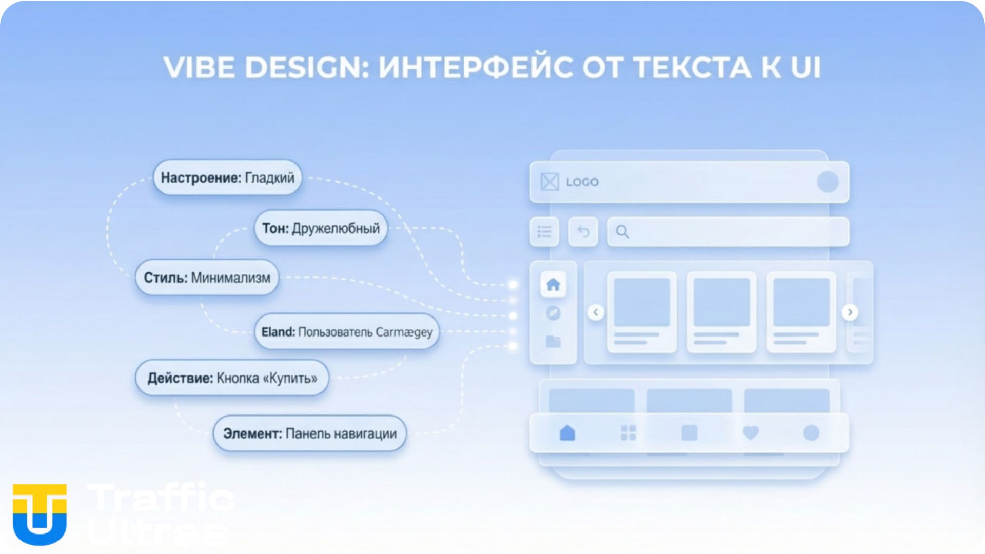 Визуализация концепции Vibe Design в Google Stitch.