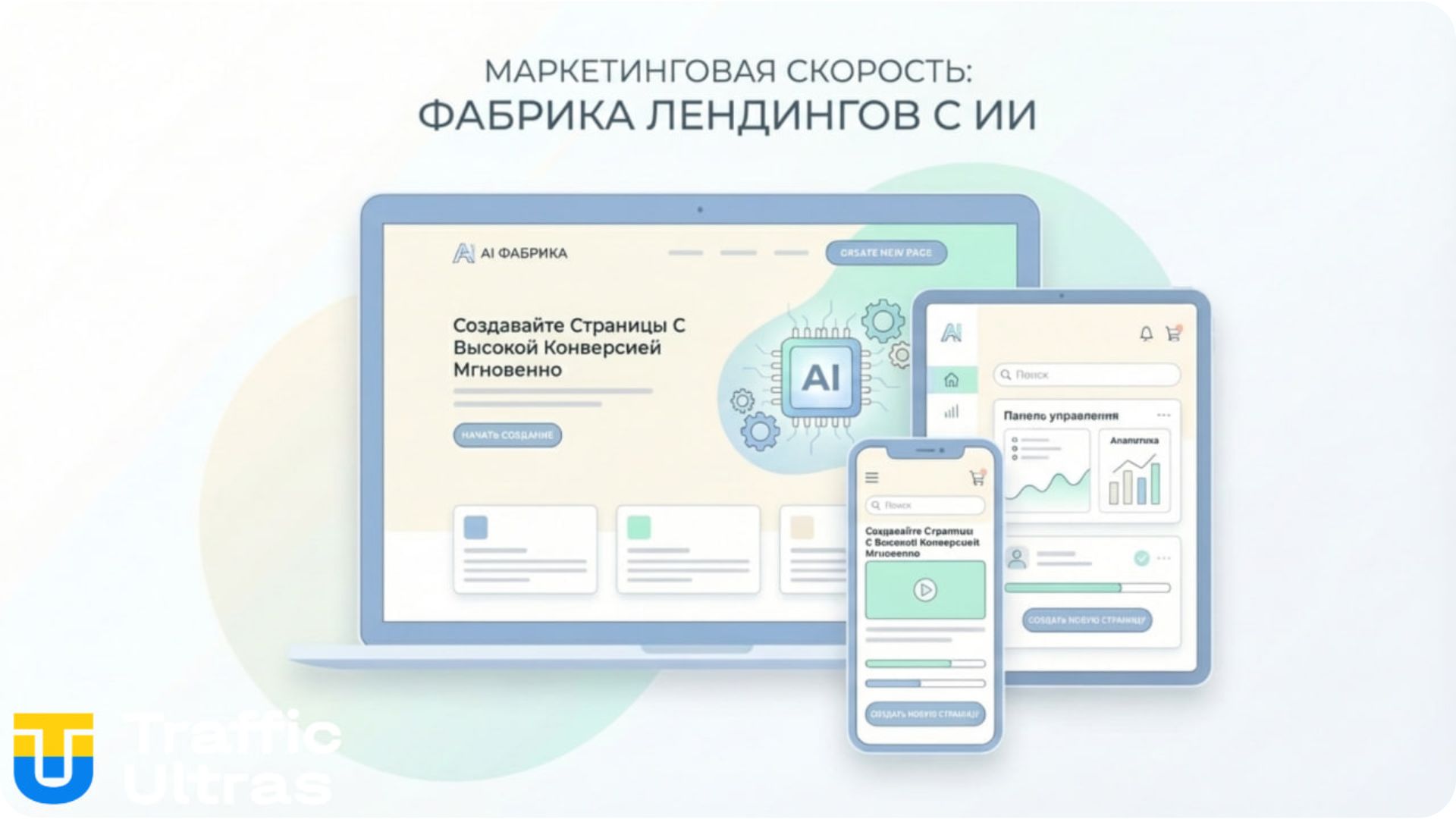 Быстрое создание лендингов и креативов в Stitch для арбитража.