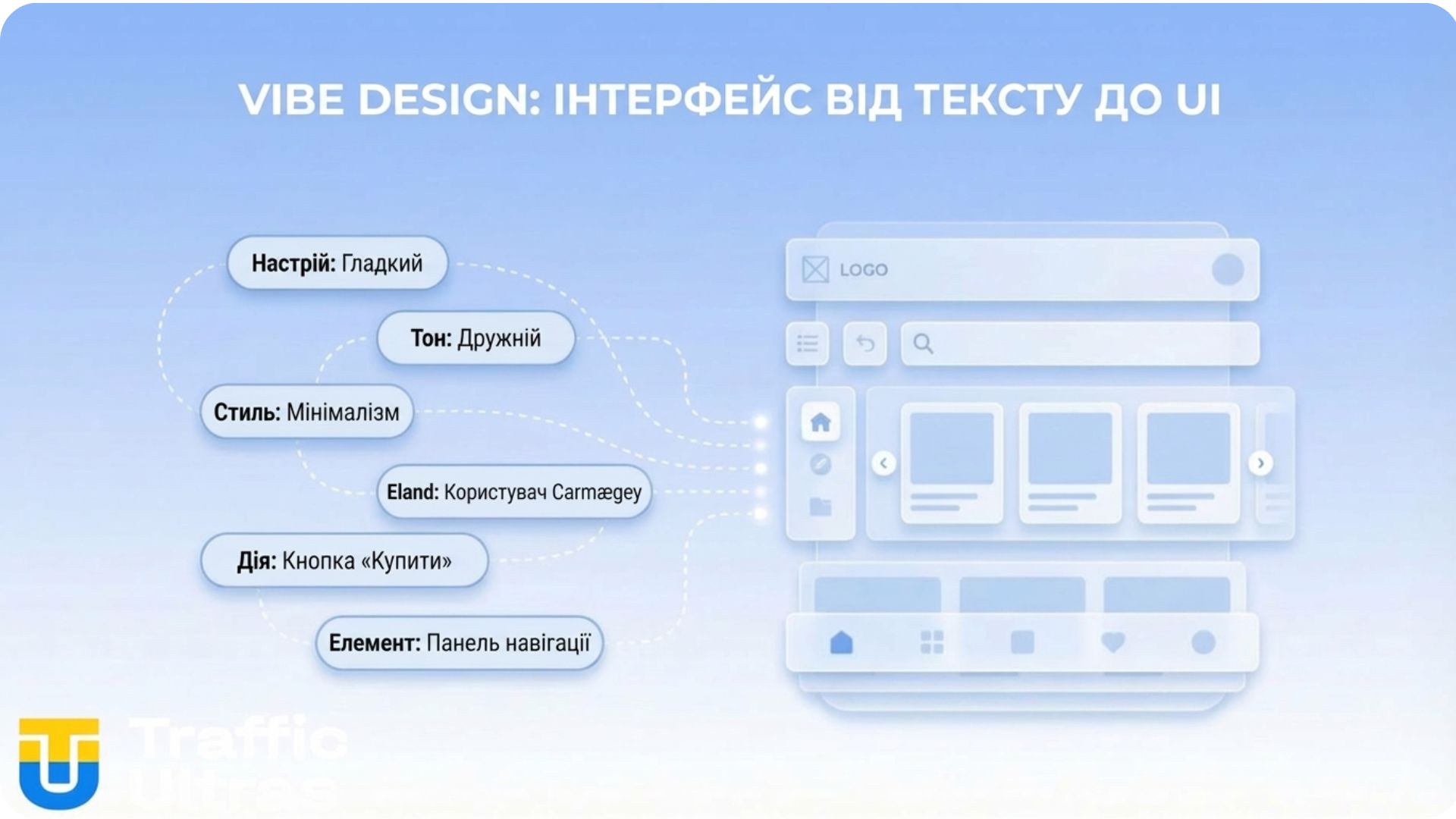 Візуалізація концепції Vibe Design у Google Stitch.