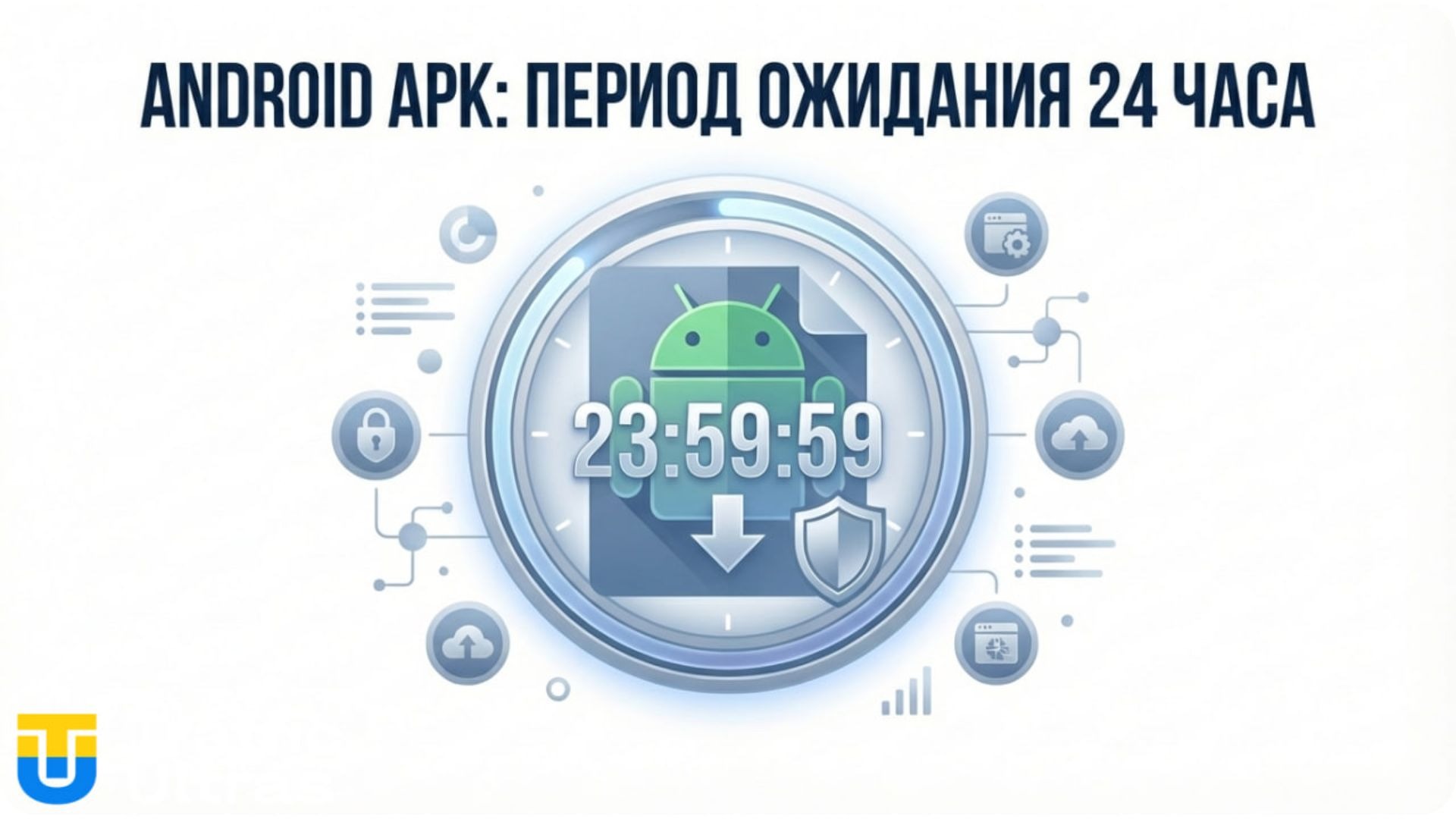 Инфографика: 24-часовой период ожидания установки APK на Android.