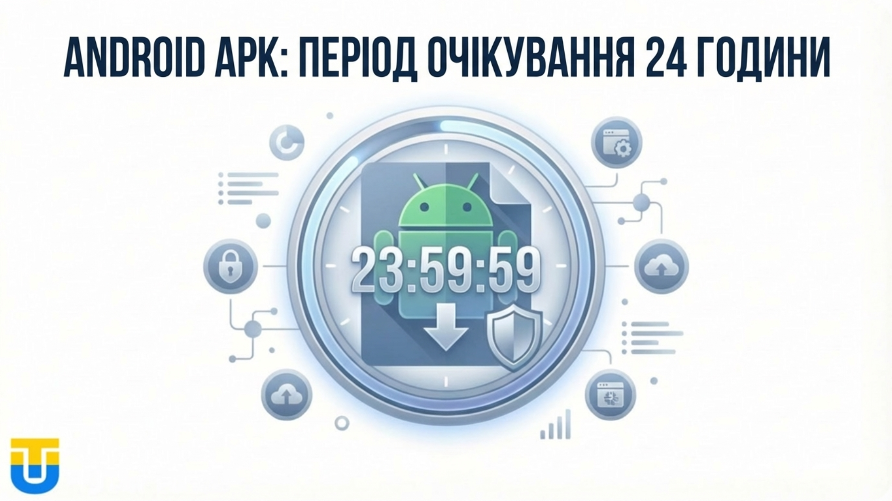 Інфографіка: 24-годинний період очікування встановлення APK на Android.