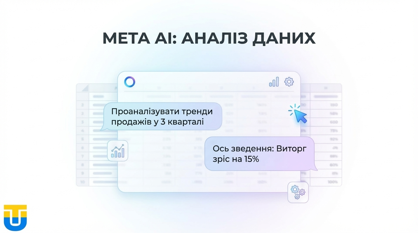  Інтерфейс Meta AI Business Assistant аналітика даних.