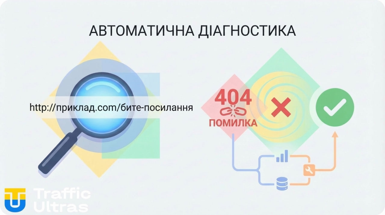 ШІ сканує рекламне посилання на помилки.