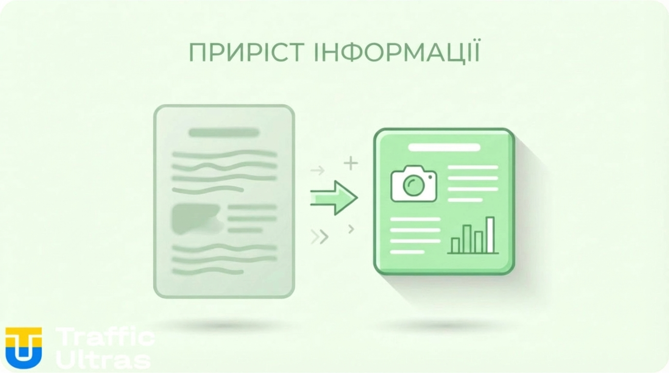 Порівняння цінності контенту: Information Gain vs Рерайт.