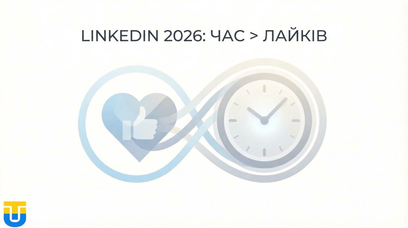 Інфографіка метрики Dwell Time у LinkedIn 2026.