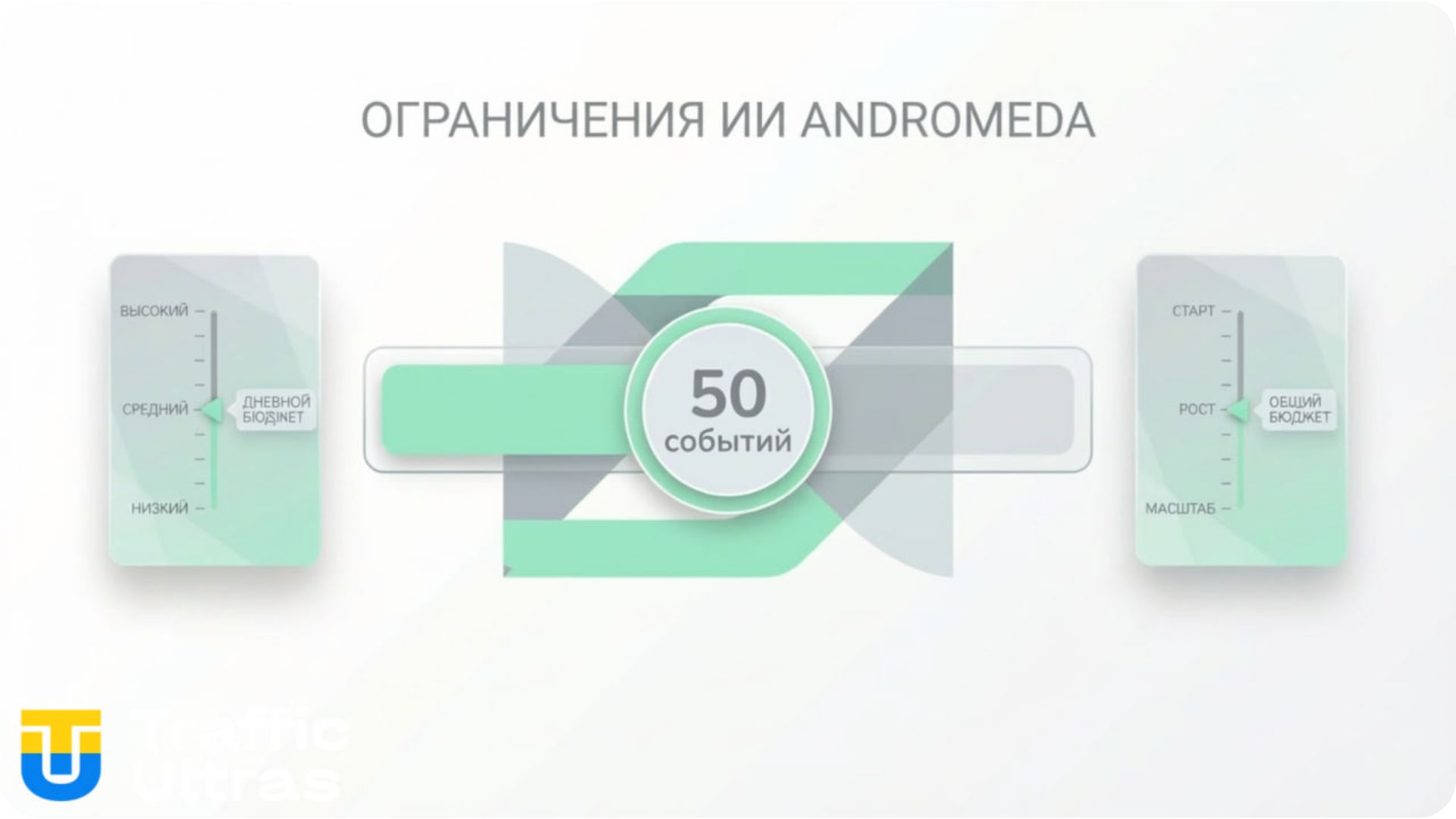 Схема работы алгоритма Andromeda Facebook: лимиты и события.