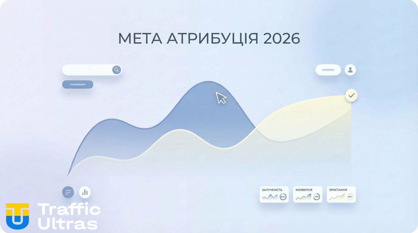 Інфографіка атрибуції Meta 2026: порівняння кліків та конверсій.