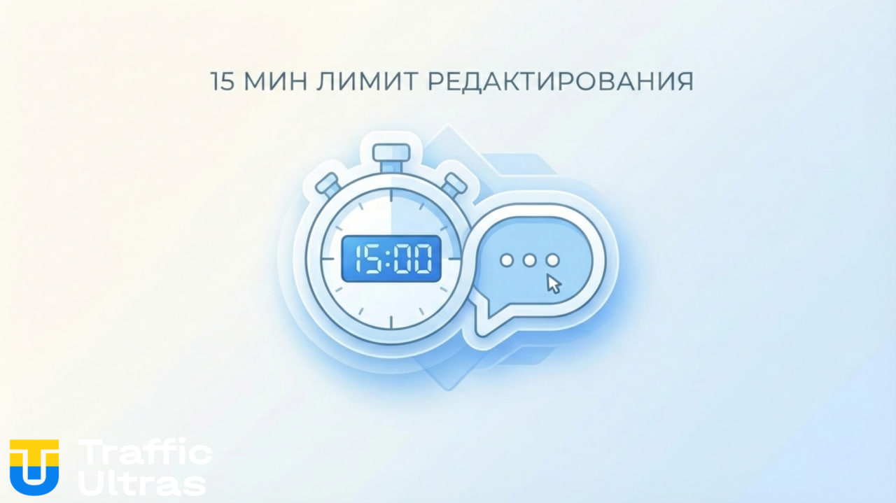 Иконка таймера 15 минут для редактирования комментариев в Инстаграм.