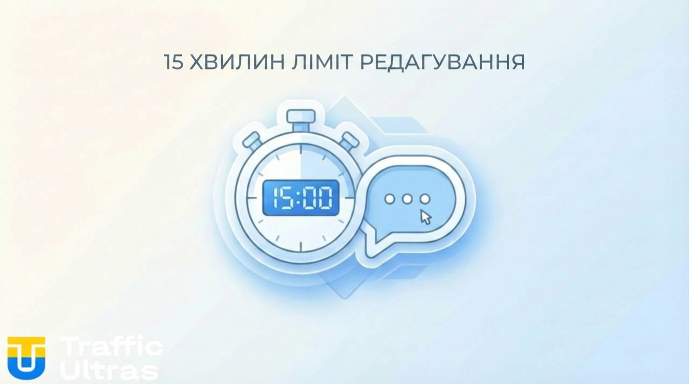 Іконка таймера 15 хвилин для редагування коментарів в Інстаграм.