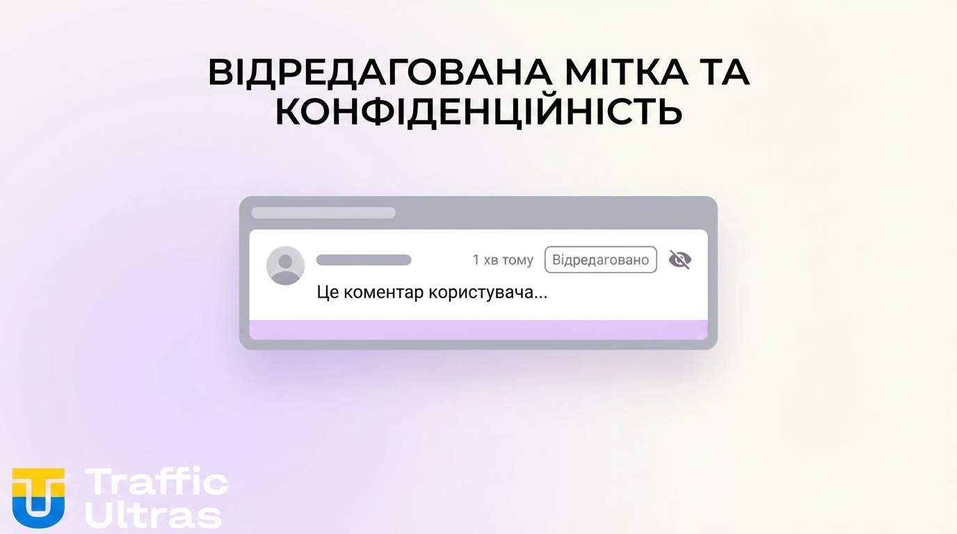 Мітка Змінено в коментарях Instagram та захист історії правок.