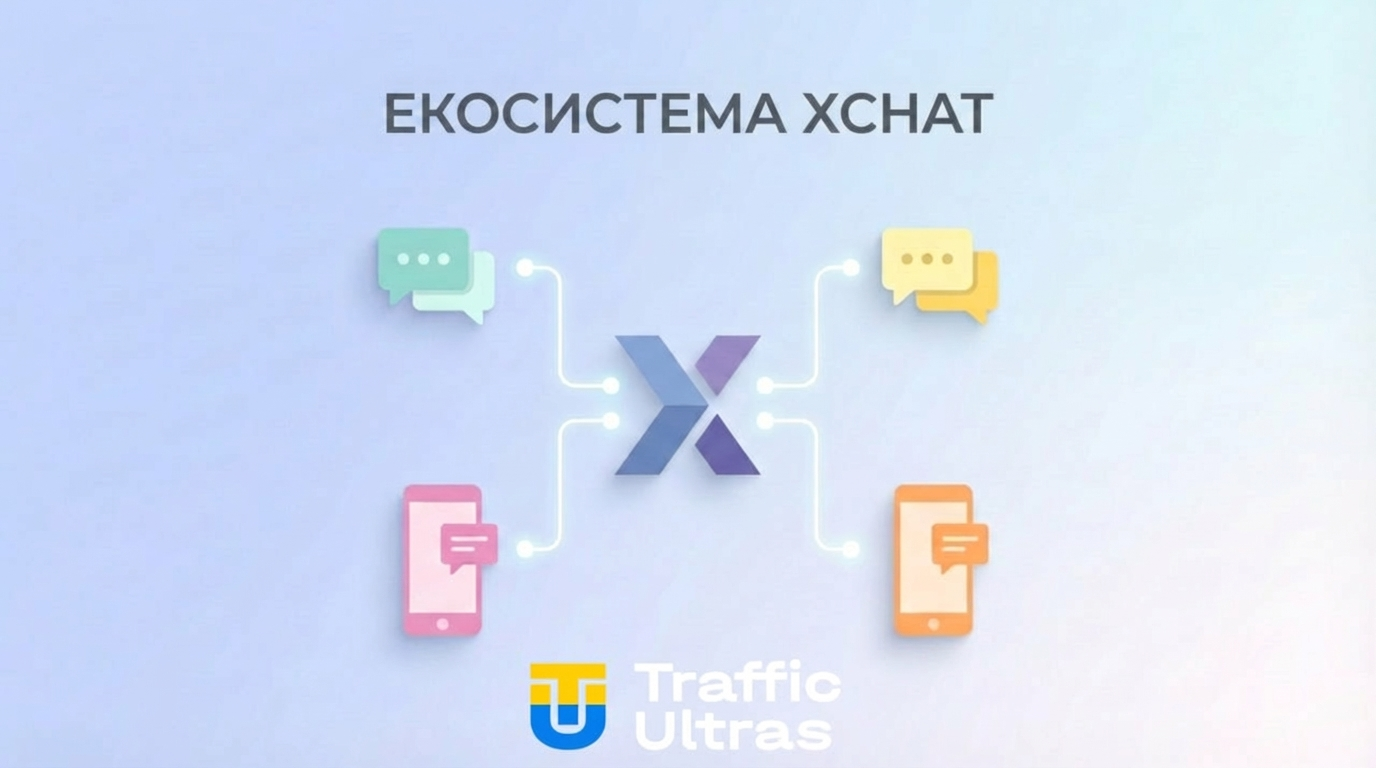Інфографіка XChat: месенджер як частина екосистеми X Ілона Маска.