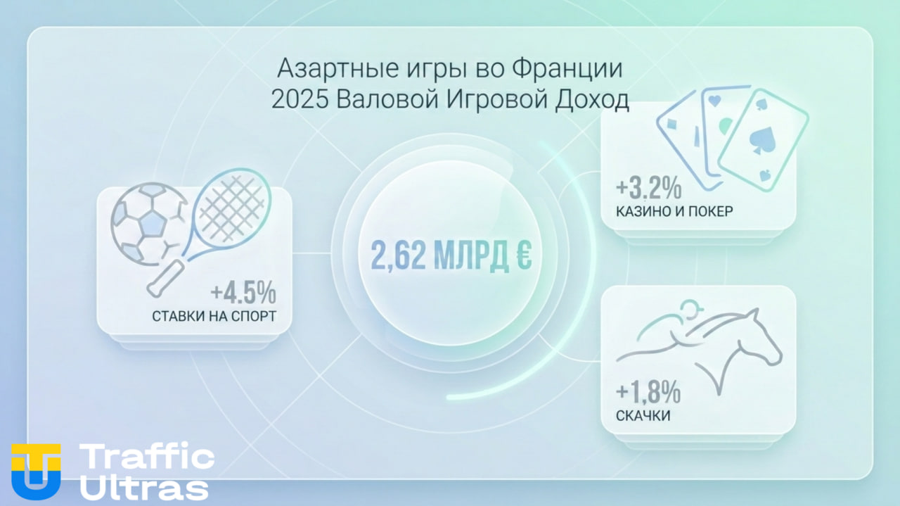 Рынок онлайн-гемблинга Франции 2025: статистика и структура GGR