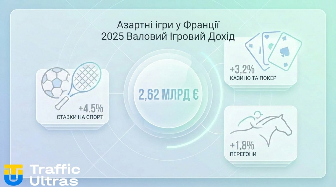 Ринок онлайн-гемблінгу Франції 2025: статистика та структура GGR
