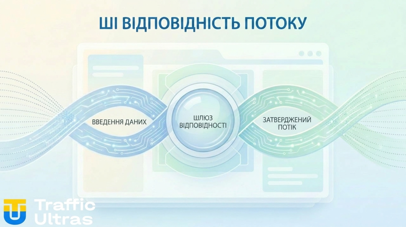 Схема проходження модерації Google через AI-фільтр.