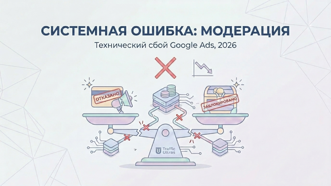 Технический сбой модерации Google Ads 2026
