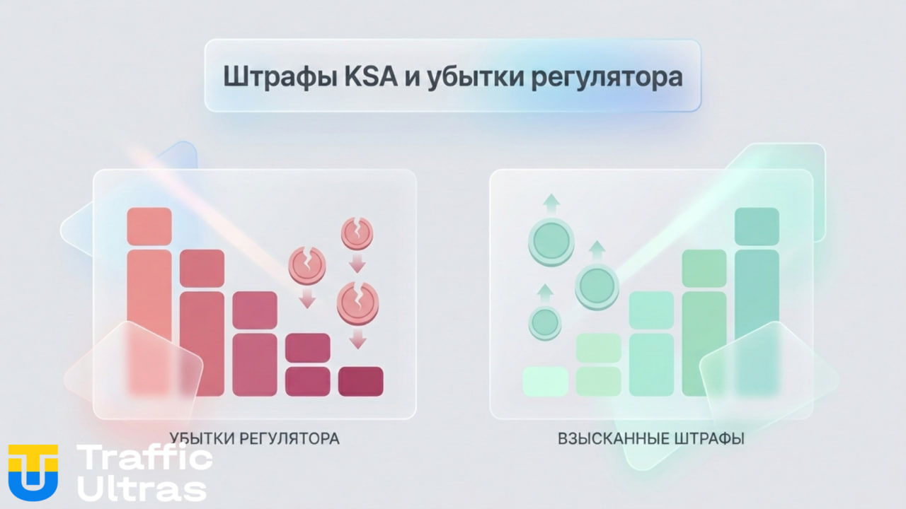 Штрафы KSA для гемблинг-операторов и убытки регулятора 2025