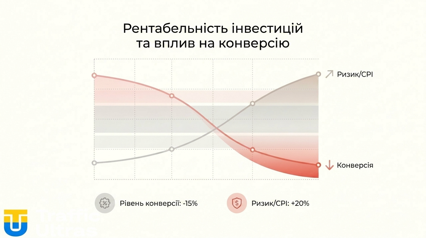  Графік падіння ROI та конверсії в бразильському арбітражі трафіку 2026.