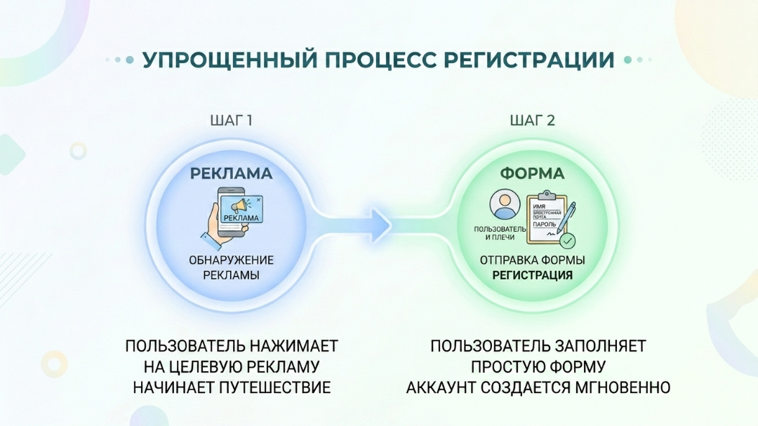 Схема упрощенной регистрации на ивент через LinkedIn Ads