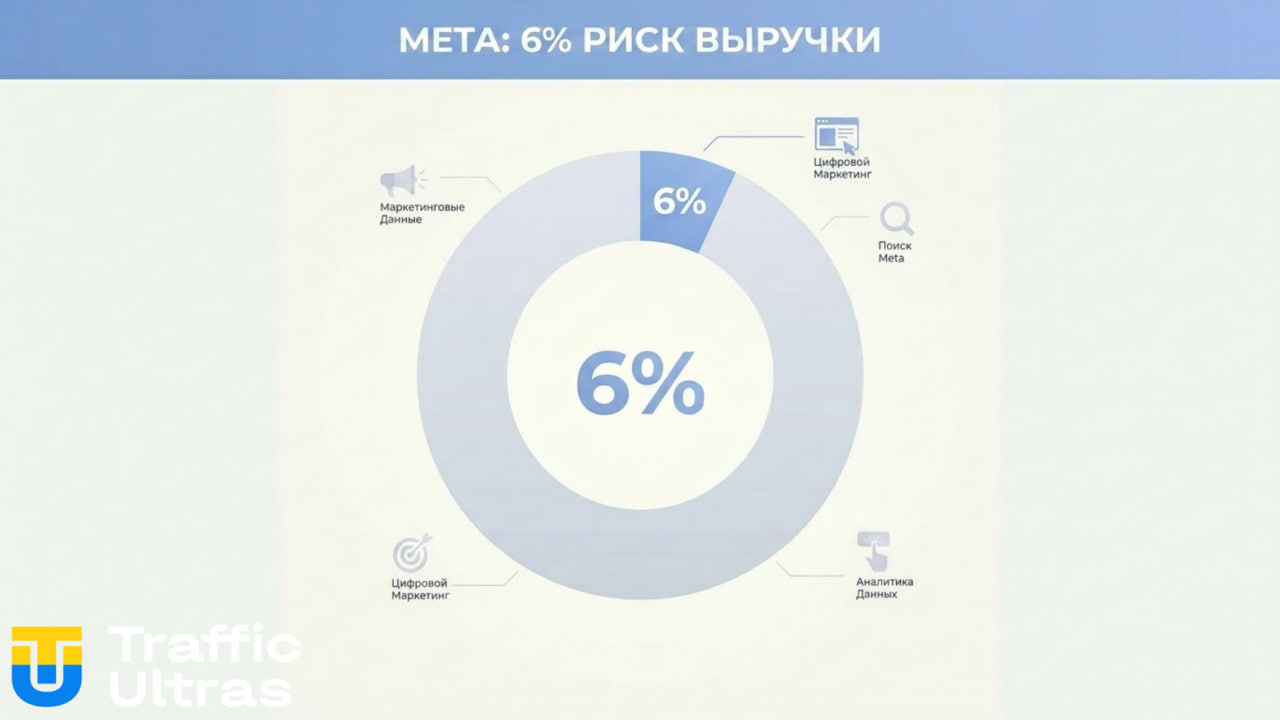 График штрафа Meta в размере 6 процентов от мирового оборота.
