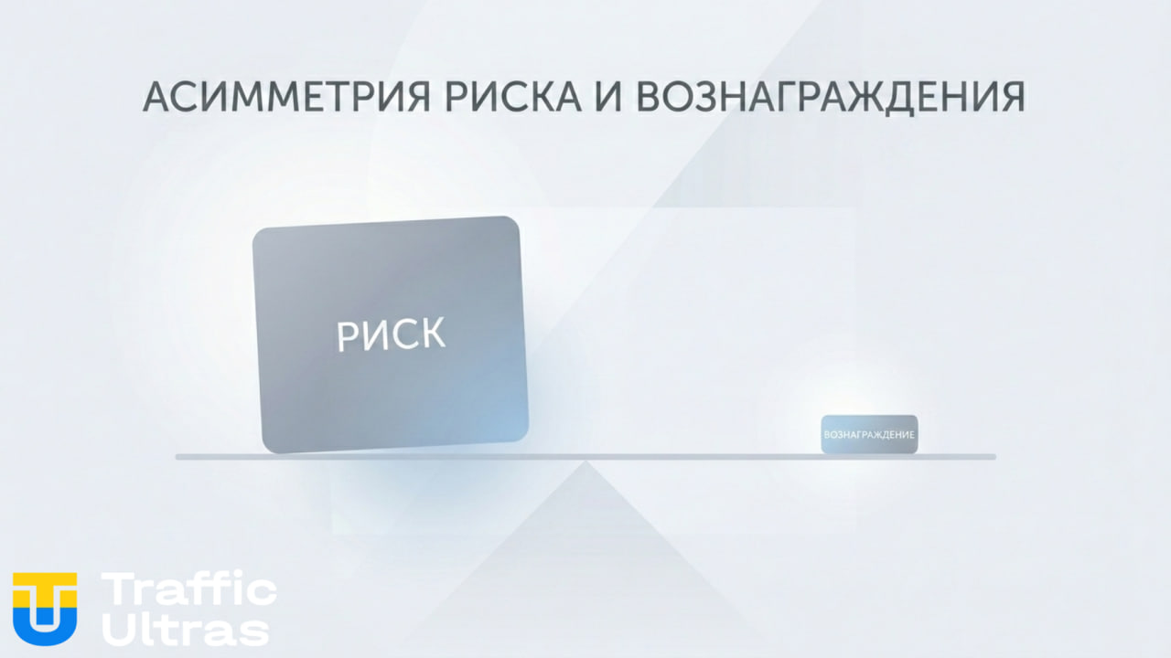 Визуализация соотношения риска и прибыли при ставках на Polymarket.