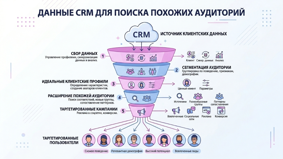 Использование данных CRM для создания Look-alike аудиторий в TikTok