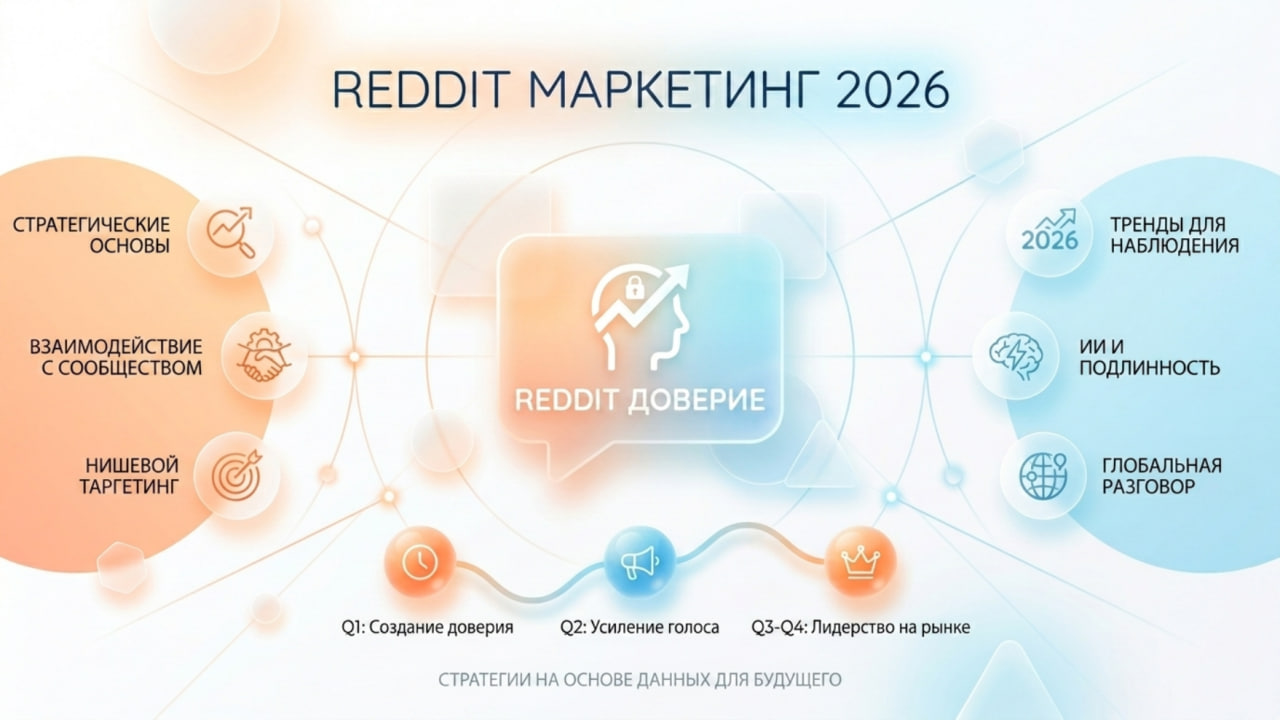 Инфографика маркетинга на Reddit: доверие аудитории против рекламы.