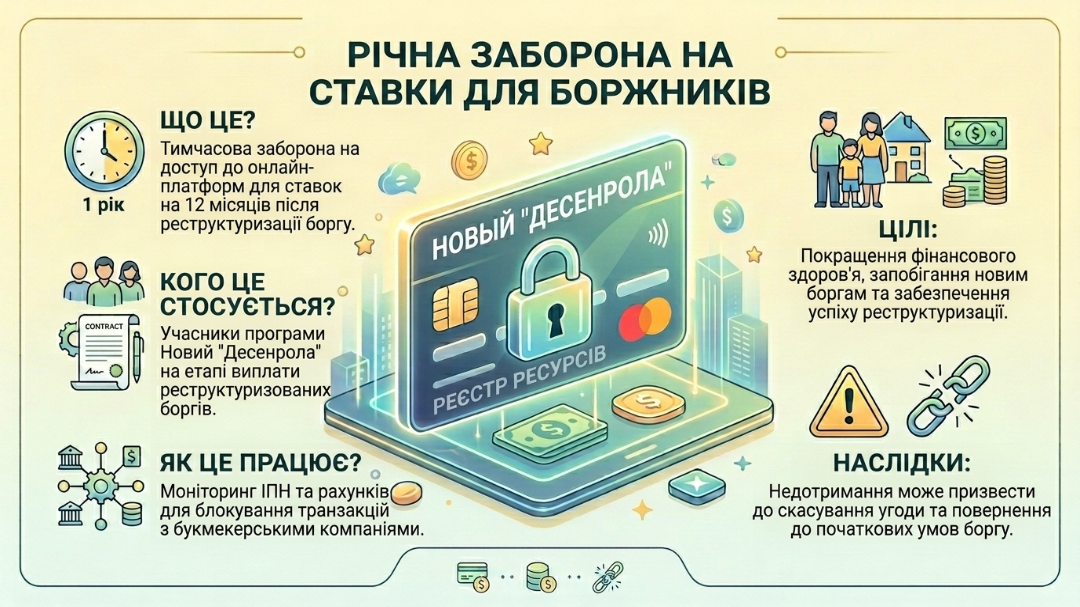 Заборона на ставки на 1 рік для учасників Novo Desenrola