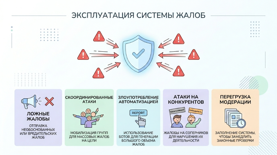  Уязвимость системы жалоб Instagram для атак конкурентов.