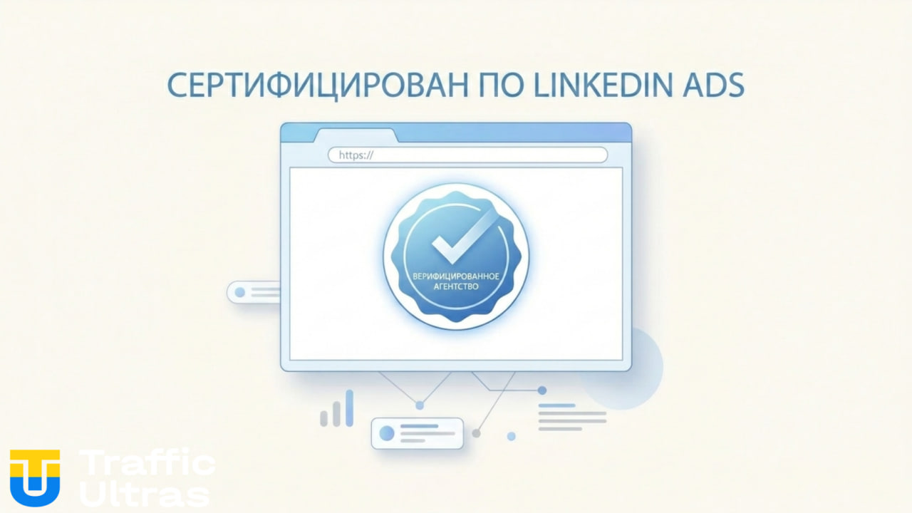 Официальный бейдж сертификации LinkedIn Ads для агентств.