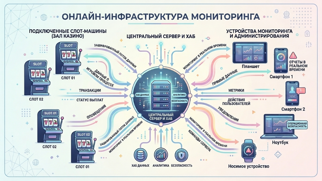 Схема системы онлайн-мониторинга азартных игр ГСОМ