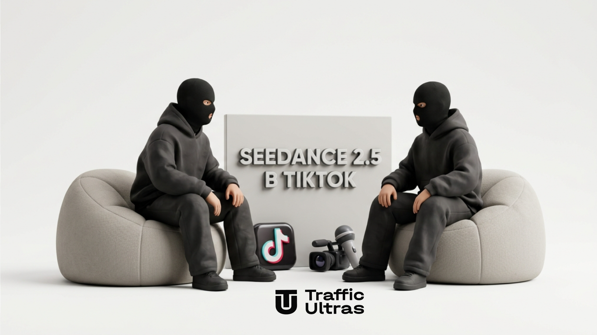 3D ілюстрація оновлень нейромережі Seedance 2.5 у TikTok Symphony