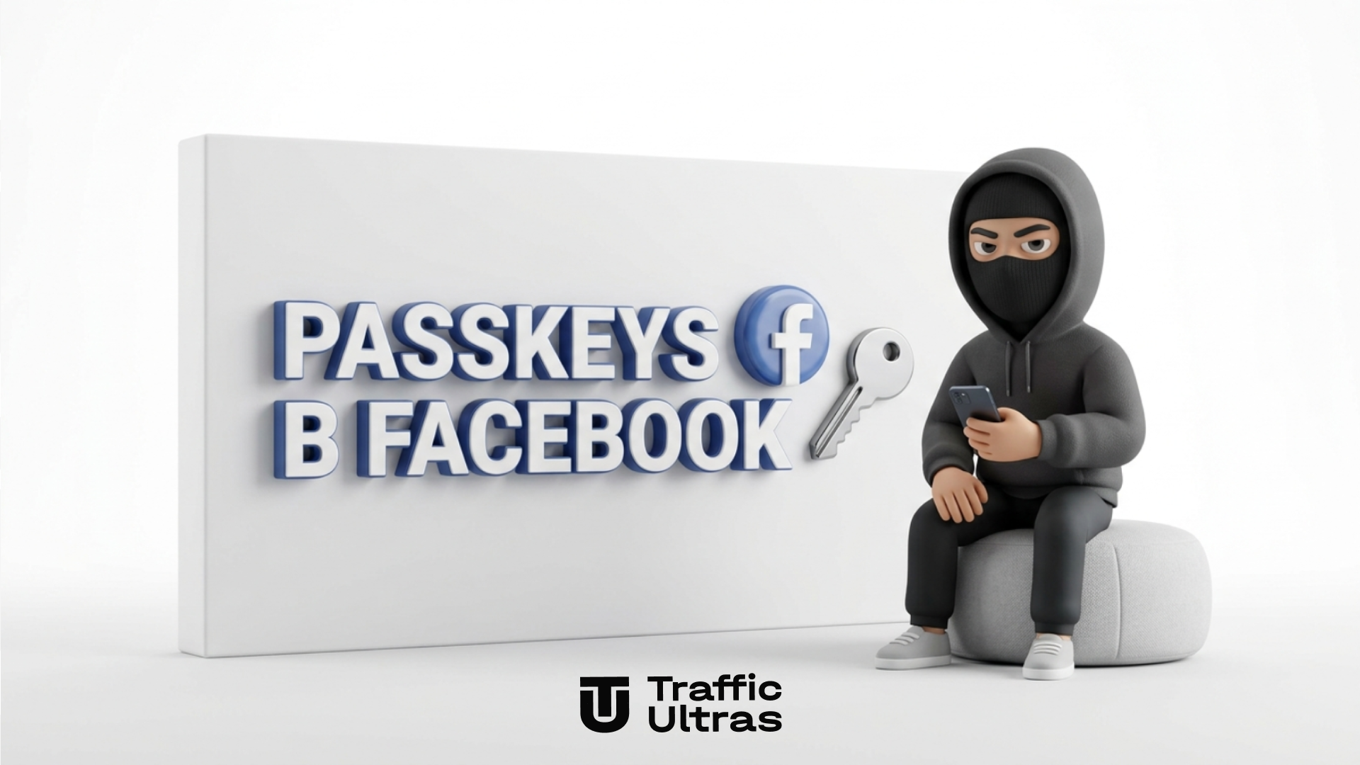 Иллюстрация внедрения беспарольной авторизации Passkeys в Facebook и Meta