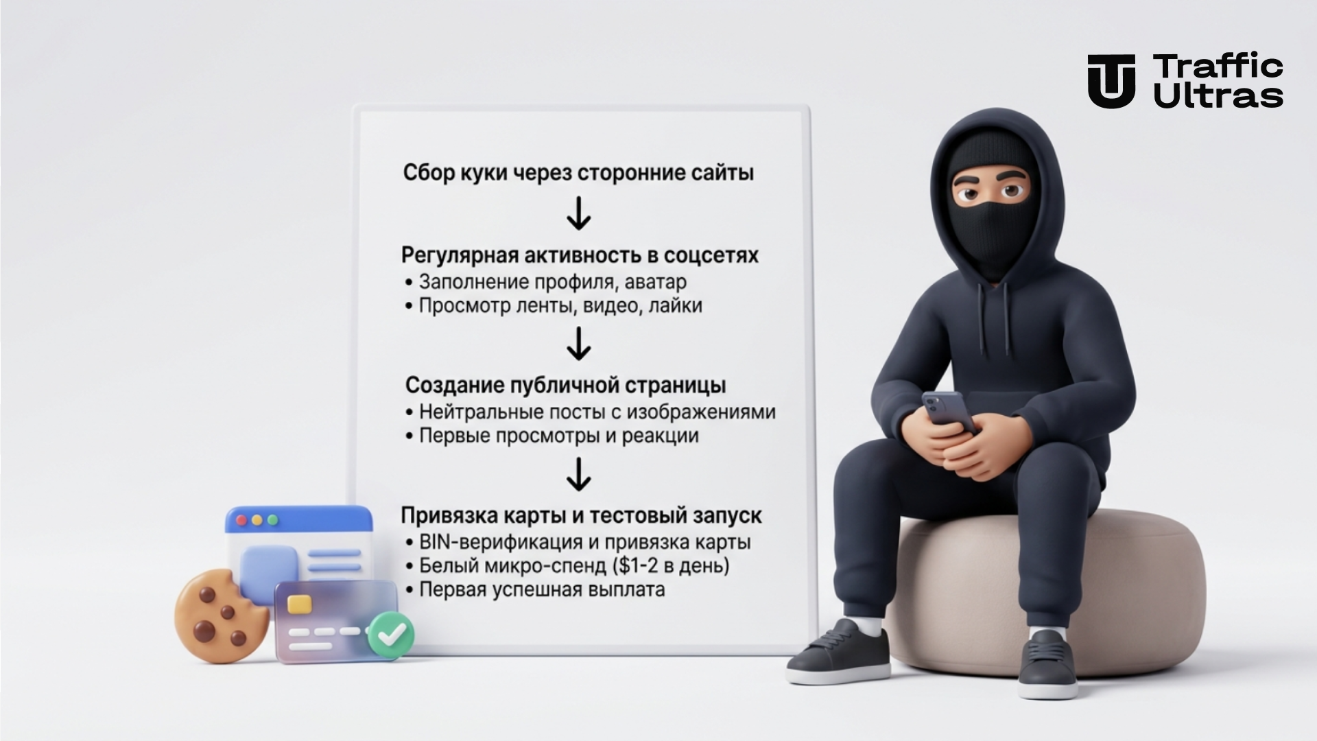 Пошаговая схема прогрева аккаунтов в арбитраже трафика: нагул куки, социальная активность, Fan Page и привязка карты