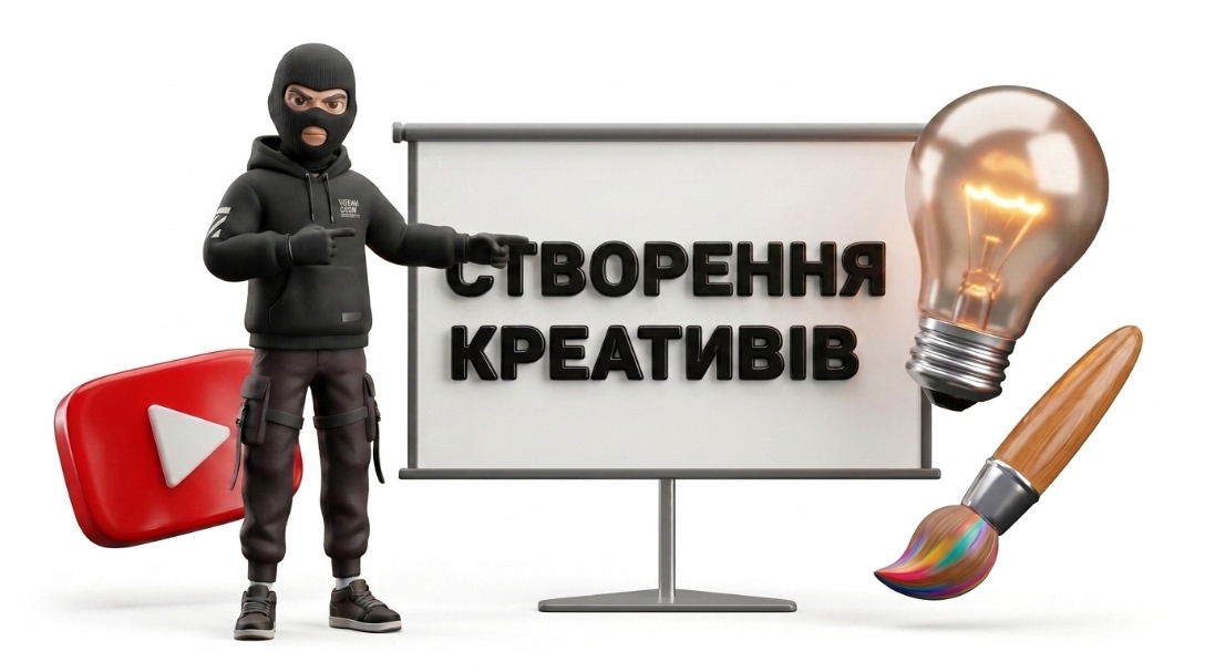 створення креативів для арбітражу трафіку, розробка рекламних банерів та відео