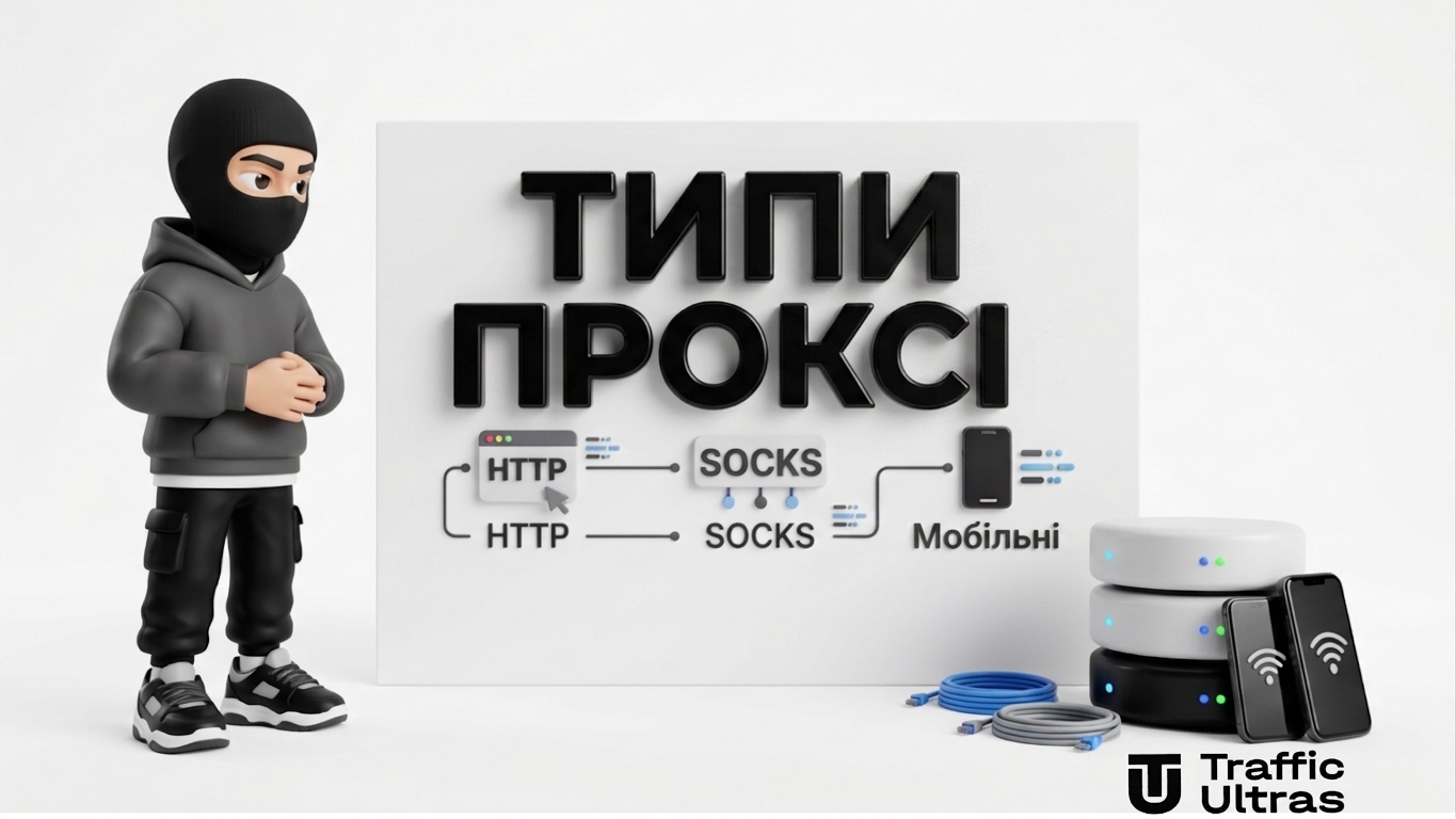 Порівняння мобільних, резидентських та серверних проксі для арбітражу трафіку в антидетект-браузері