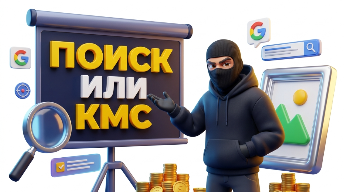 Разница между поисковой и баннерной рекламой КМС в Google Ads